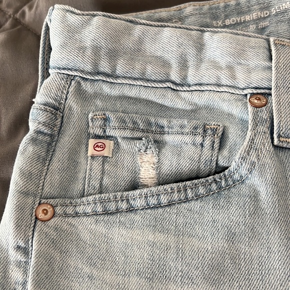 AG faded, distressed ‘Ex boyfriend slim’ in cloudy / faded blue. - Picture 3 of 9